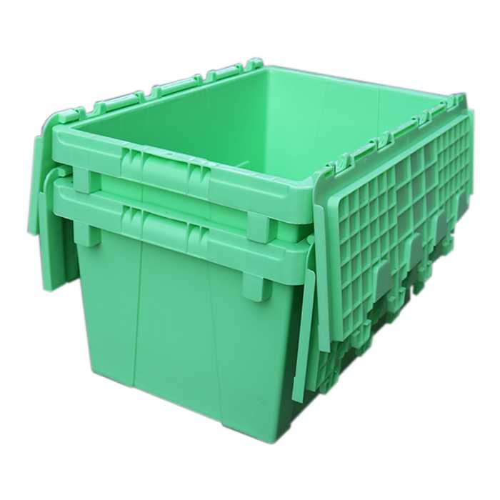 distribution tote with hinged lid distribution tote with hinged lid